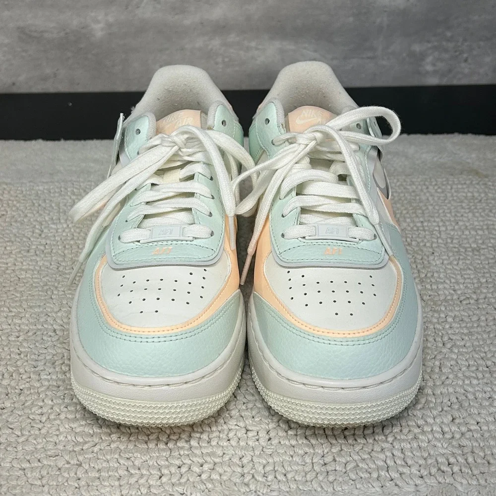 Nike Air Force 1 Shadow Sail Womens 9 Pastel Blue Pink Sneakers Streetwear Shoes